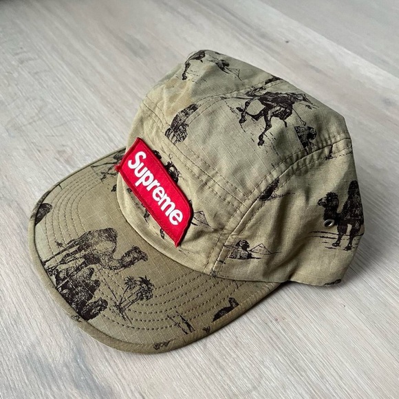 Supreme Camel Camp Cap SS12 Box Logo Tan Rare - Picture 3 of 4